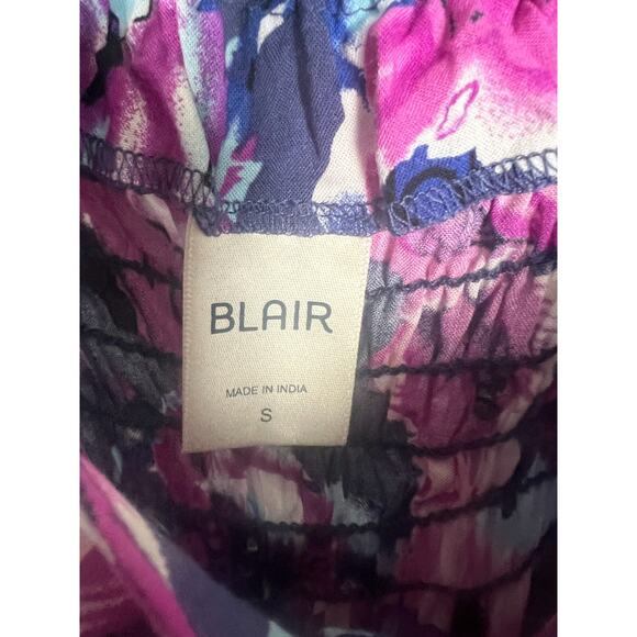 90s Rayon Purple Floral Button Front Sleeveless Midi Dress Blair Small - Picture 2 of 7